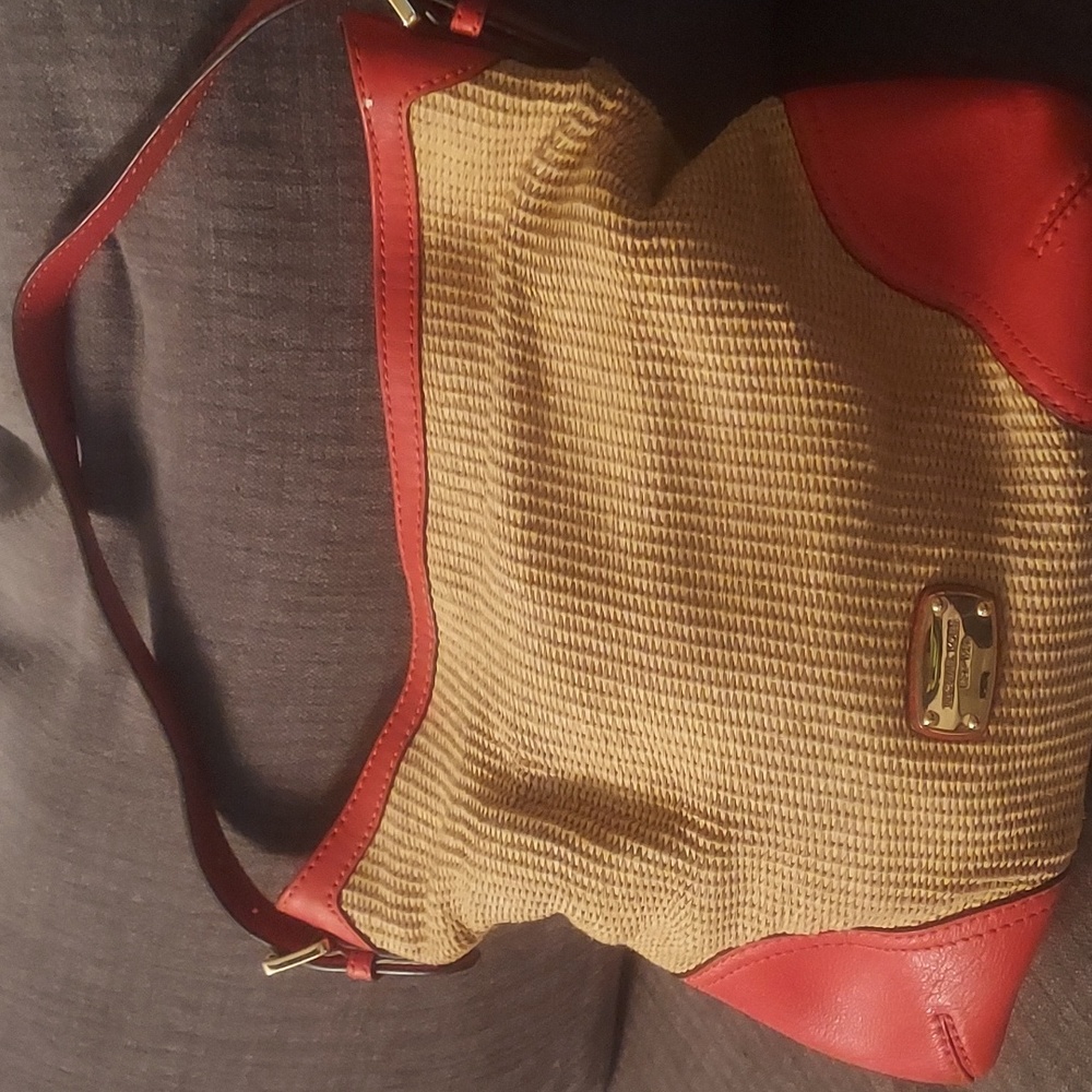 Michael kors, beige and red, shoulder bag, summer